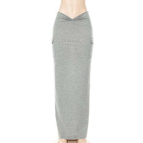 Casual High Waist Pocket Pleated Skirt - VirtuousWares:Global