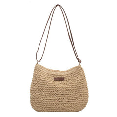 Casual Summer Shoulder Straw Bag - VirtuousWares:Global