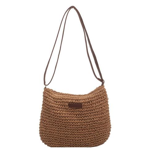 Casual Summer Shoulder Straw Bag - VirtuousWares:Global