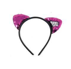 Cat Ear Flip Sequins Headband, Girls Headband, Back to School Hair - VirtuousWares:Global