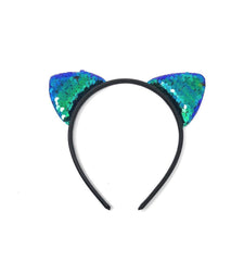 Cat Ear Flip Sequins Headband, Girls Headband, Back to School Hair - VirtuousWares:Global