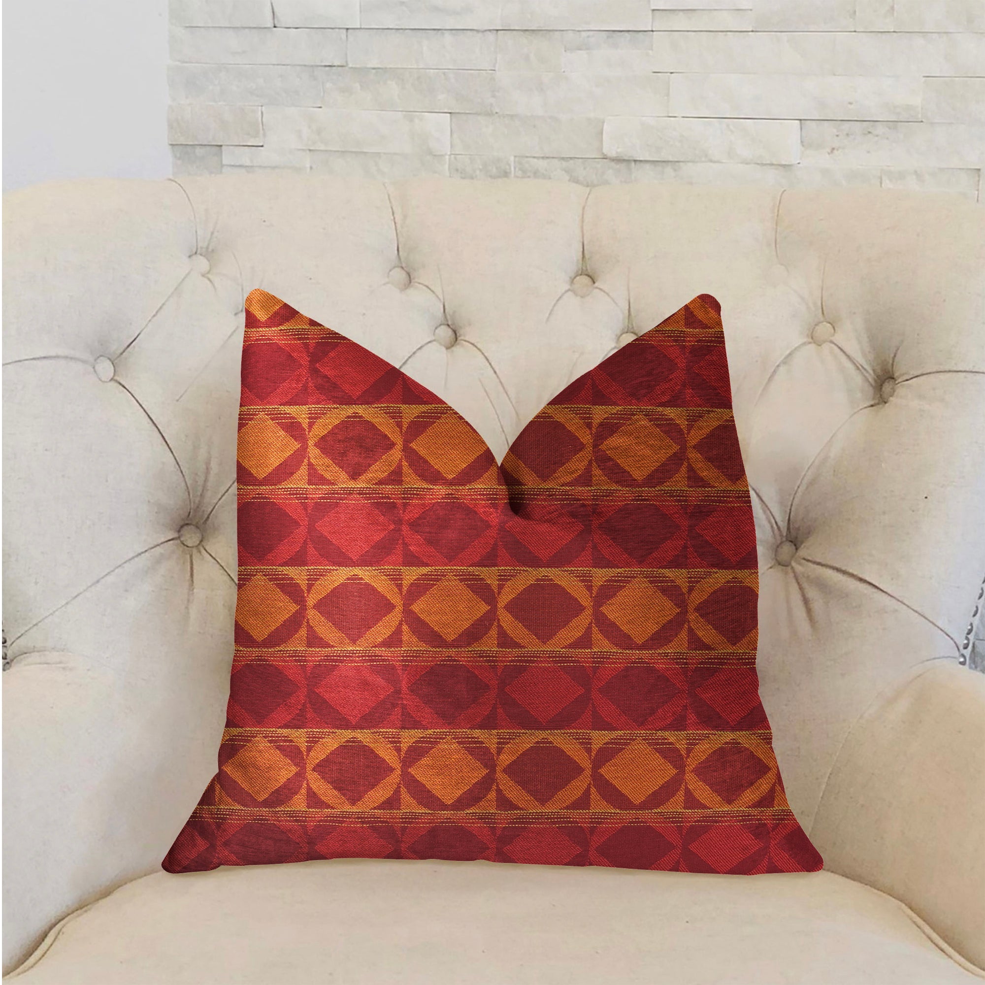 Celestial Red and Orange Luxury Throw Pillow - VirtuousWares:Global