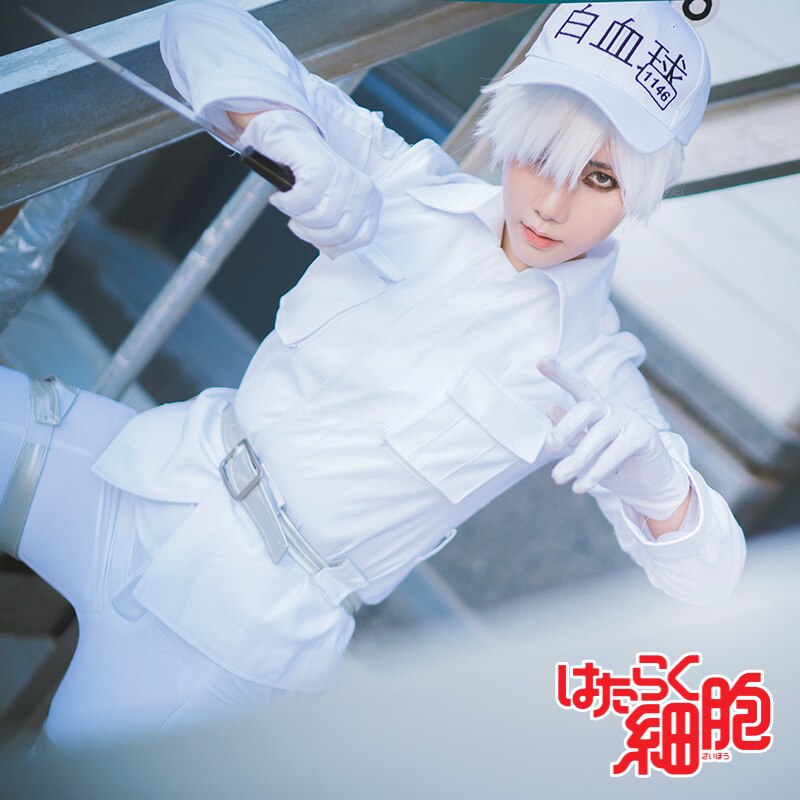 Cells At Work Neutrophil Uniforms Hat Props Anime - VirtuousWares:Global