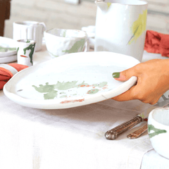 Ceramic Handmade Dinnerplate in a Watercolour Aesthetic - VirtuousWares:Global