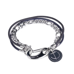 Chain and Leather Faroe Bracelet - VirtuousWares:Global
