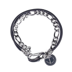 Chain and Leather Faroe Bracelet - VirtuousWares:Global