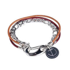 Chain and Leather Guam Bracelet - VirtuousWares:Global