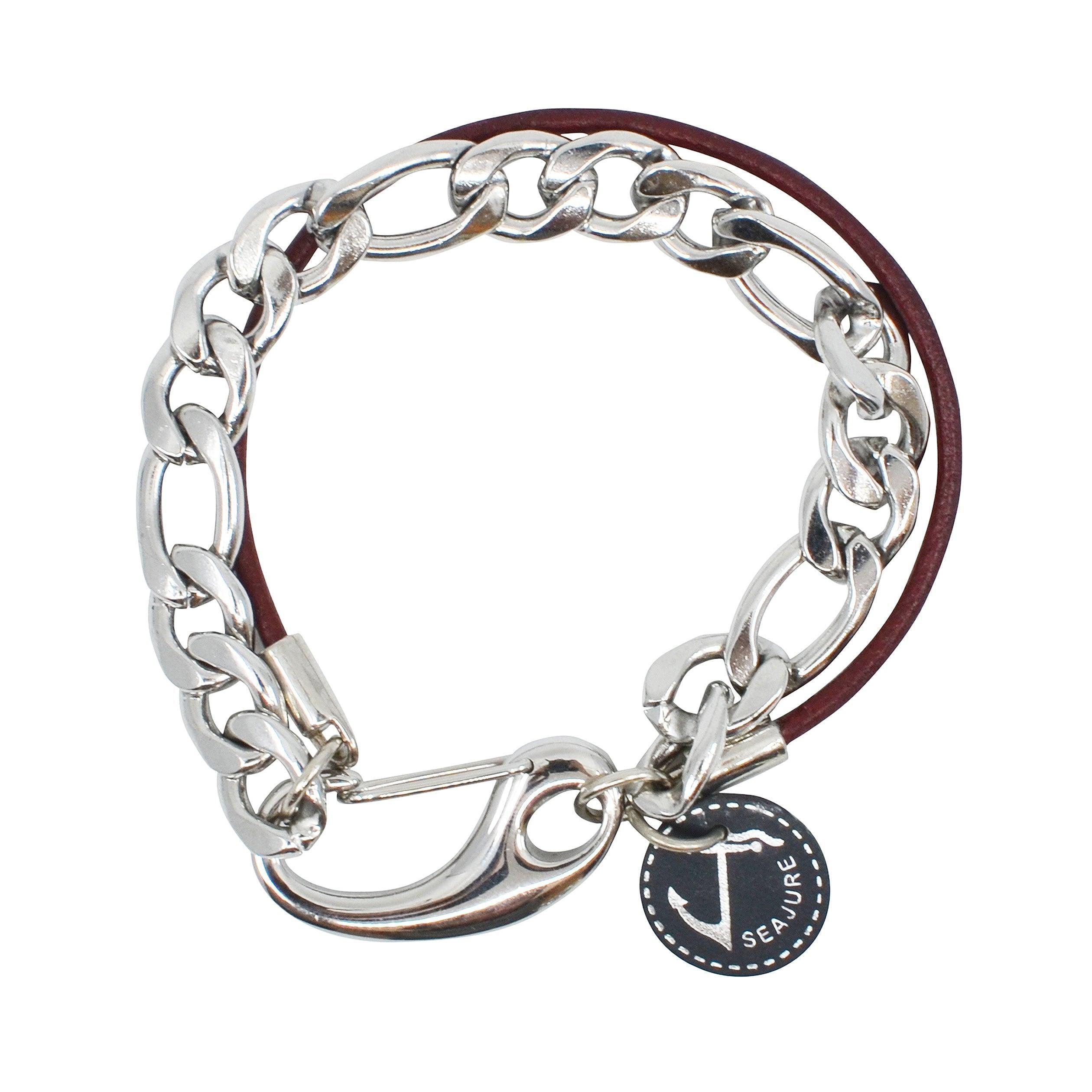 Chain and Leather Vanuatu Bracelet - VirtuousWares:Global