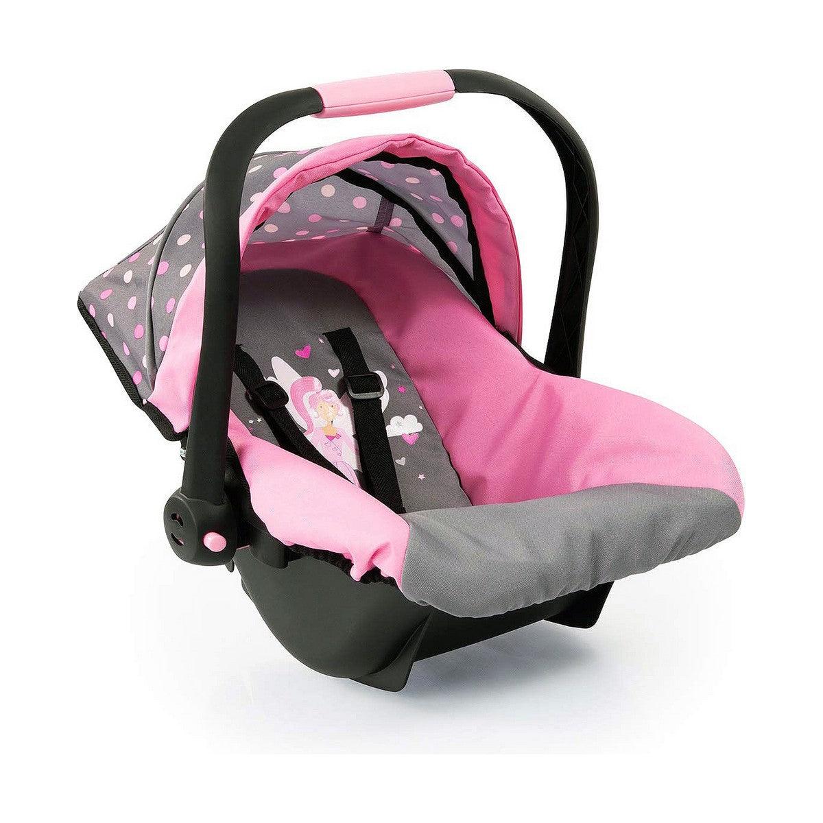 Chair for Dolls Reig Deluxe Grey Car Pink - VirtuousWares:Global