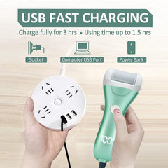 Charged Electric Foot File for Heels Grinding Pedicure Tools - VirtuousWares:Global