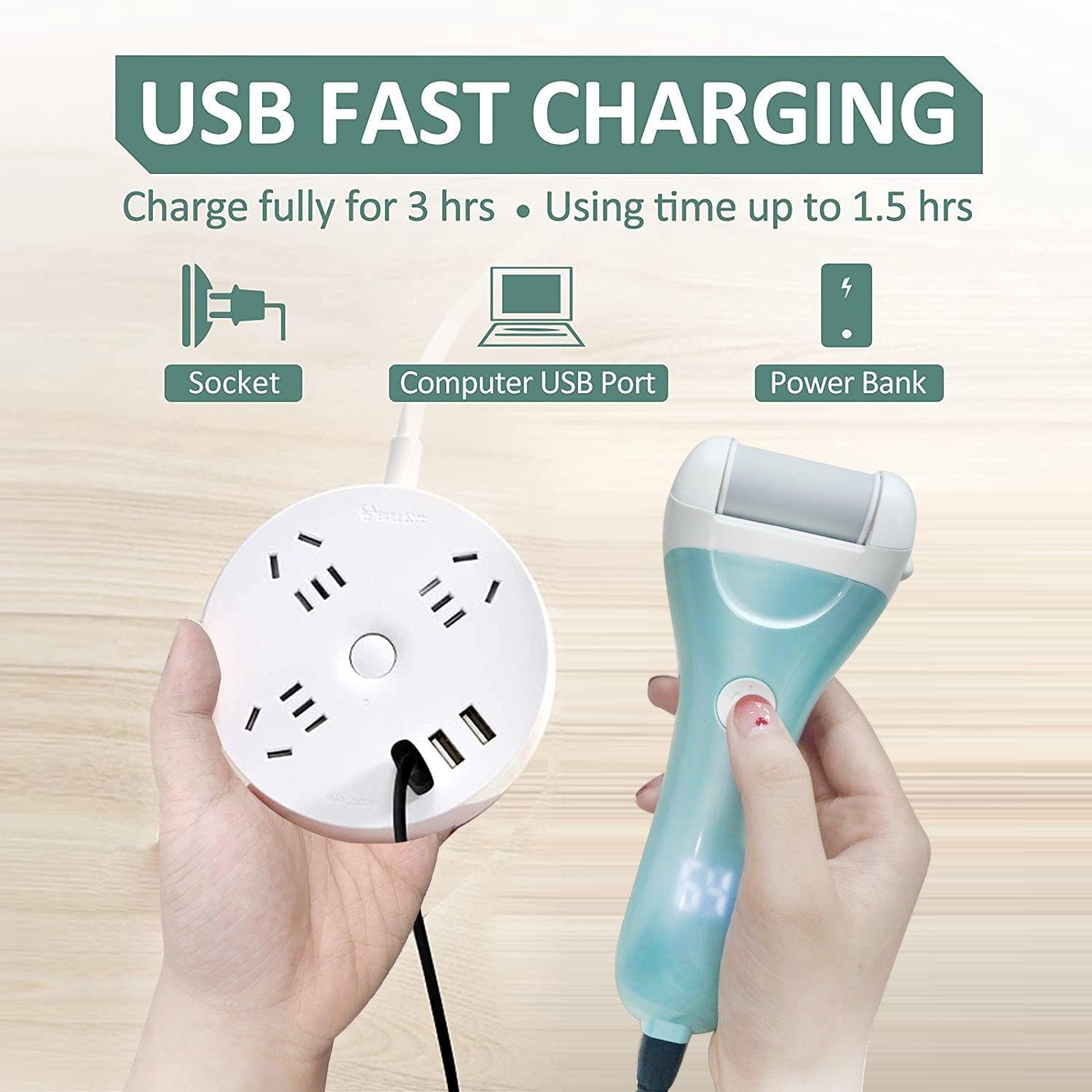 Charged Electric Foot File for Heels Grinding Pedicure Tools - VirtuousWares:Global