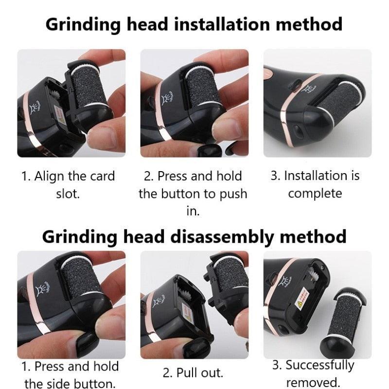 Charged Electric Foot File for Heels Grinding Pedicure Tools - VirtuousWares:Global