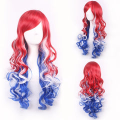 Cheap Harajuku Lolita Red White Blue Ombre - VirtuousWares:Global