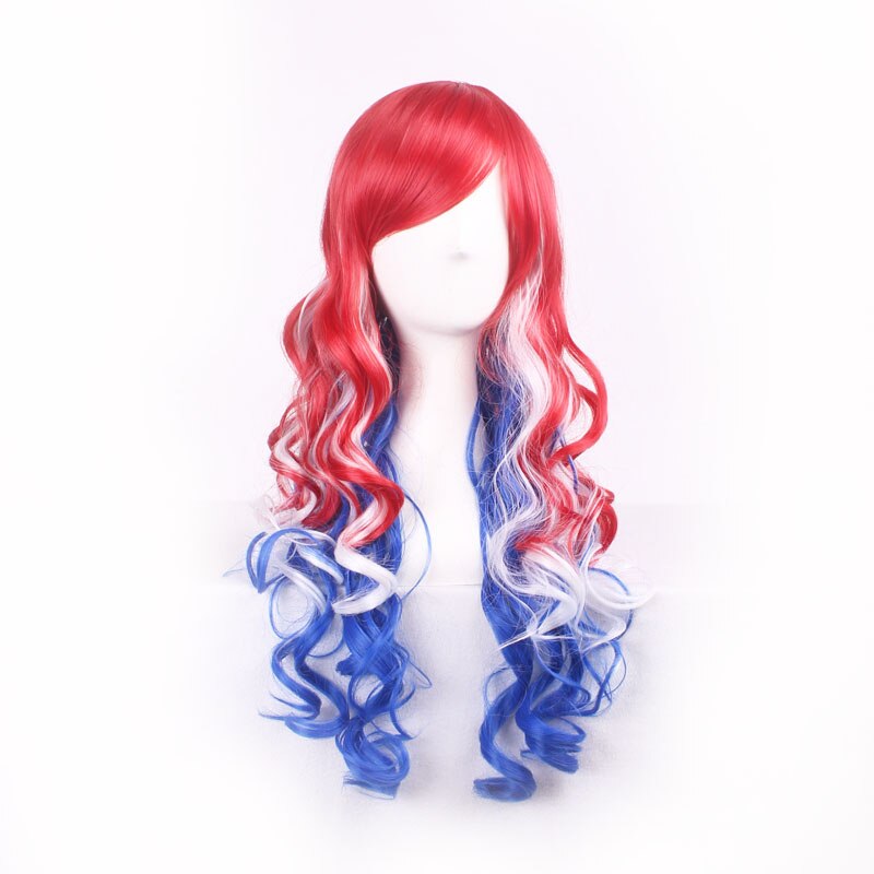 Cheap Harajuku Lolita Red White Blue Ombre - VirtuousWares:Global