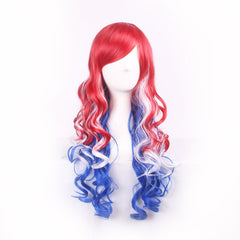 Cheap Harajuku Lolita Red White Blue Ombre - VirtuousWares:Global