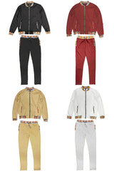 Checkered Detail Track Jacket Set - VirtuousWares:Global