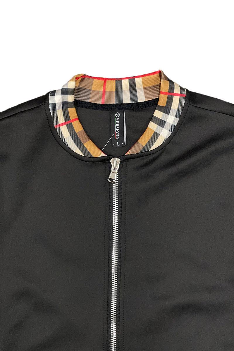 Checkered Detail Track Jacket Set - VirtuousWares:Global