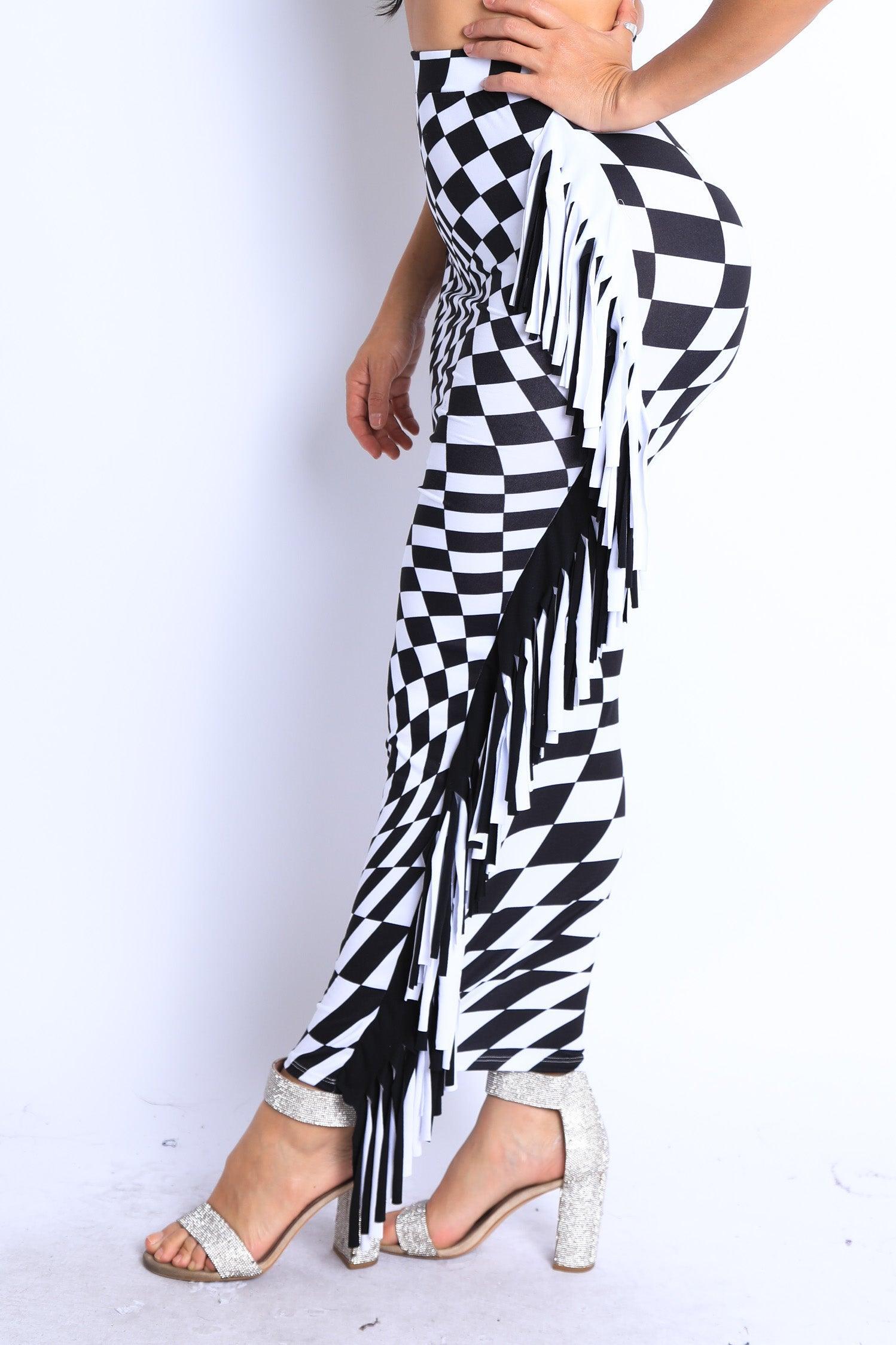 Checkered Elastic High Waist Stretch Bodycon Maxi Pencil Skirt - VirtuousWares:Global