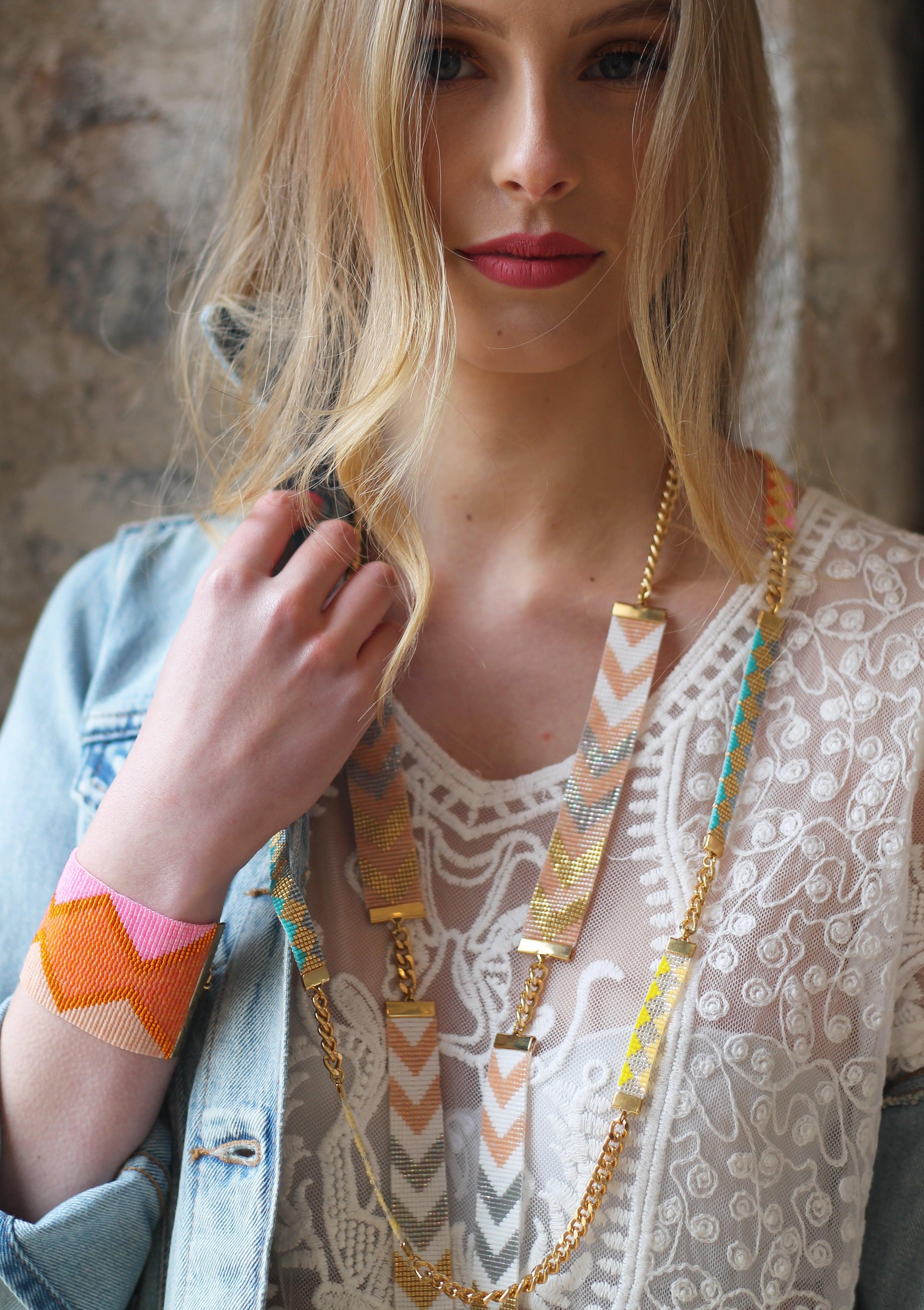 Chevron D'or Necklace - VirtuousWares:Global