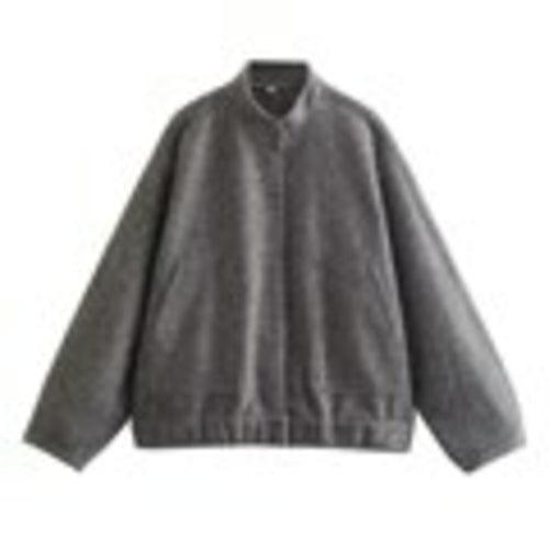 Chic Solid Grey Streetwear Oversized Women Outwear - VirtuousWares:Global