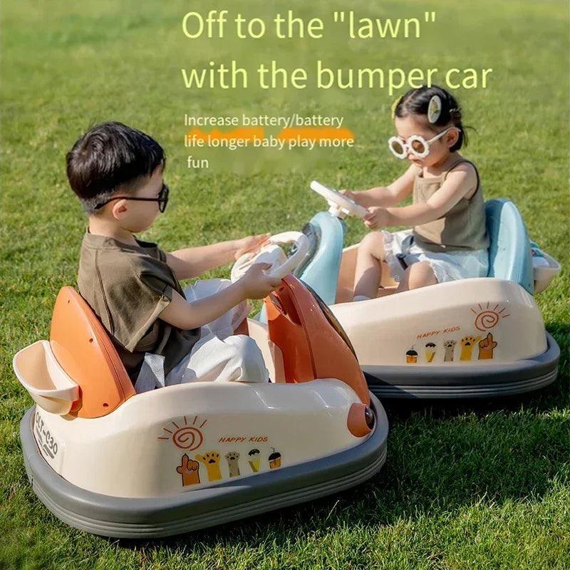 Children's Electric Bumper Car Baby Bumper Car Outdoor Drift Car Rotating Kart 1-8 Years Old Baby Can Sit Charging Baby Ride Toy - VirtuousWares:Global