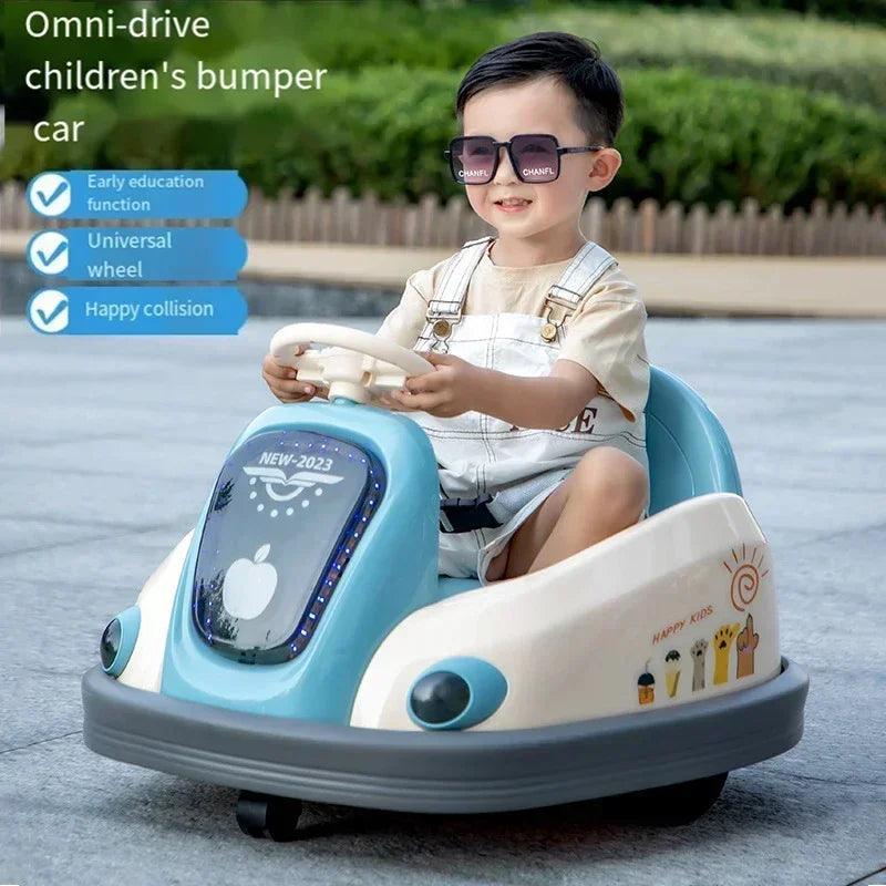 Children's Electric Bumper Car Baby Bumper Car Outdoor Drift Car Rotating Kart 1-8 Years Old Baby Can Sit Charging Baby Ride Toy - VirtuousWares:Global