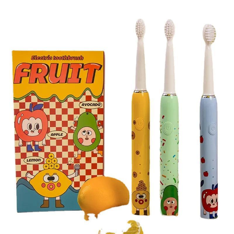 Children Sonic Electric Toothbrush With 4 Replace Brush Heads Kids - VirtuousWares:Global