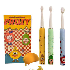 Children Sonic Electric Toothbrush With 4 Replace Brush Heads Kids - VirtuousWares:Global