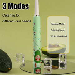 Children Sonic Electric Toothbrush With 4 Replace Brush Heads Kids - VirtuousWares:Global