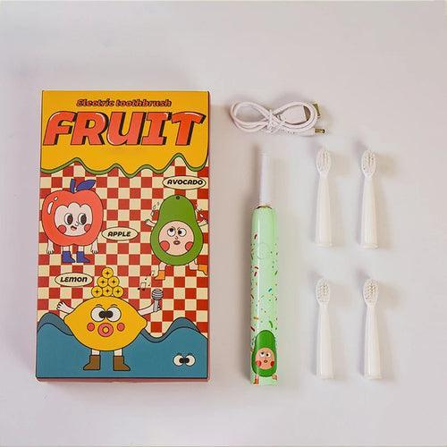 Children Sonic Electric Toothbrush With 4 Replace Brush Heads Kids - VirtuousWares:Global