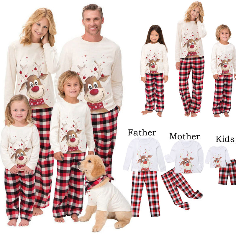 Christmas Family Matching Pajamas Set Deer Adult Kid Family Matching C - VirtuousWares:Global