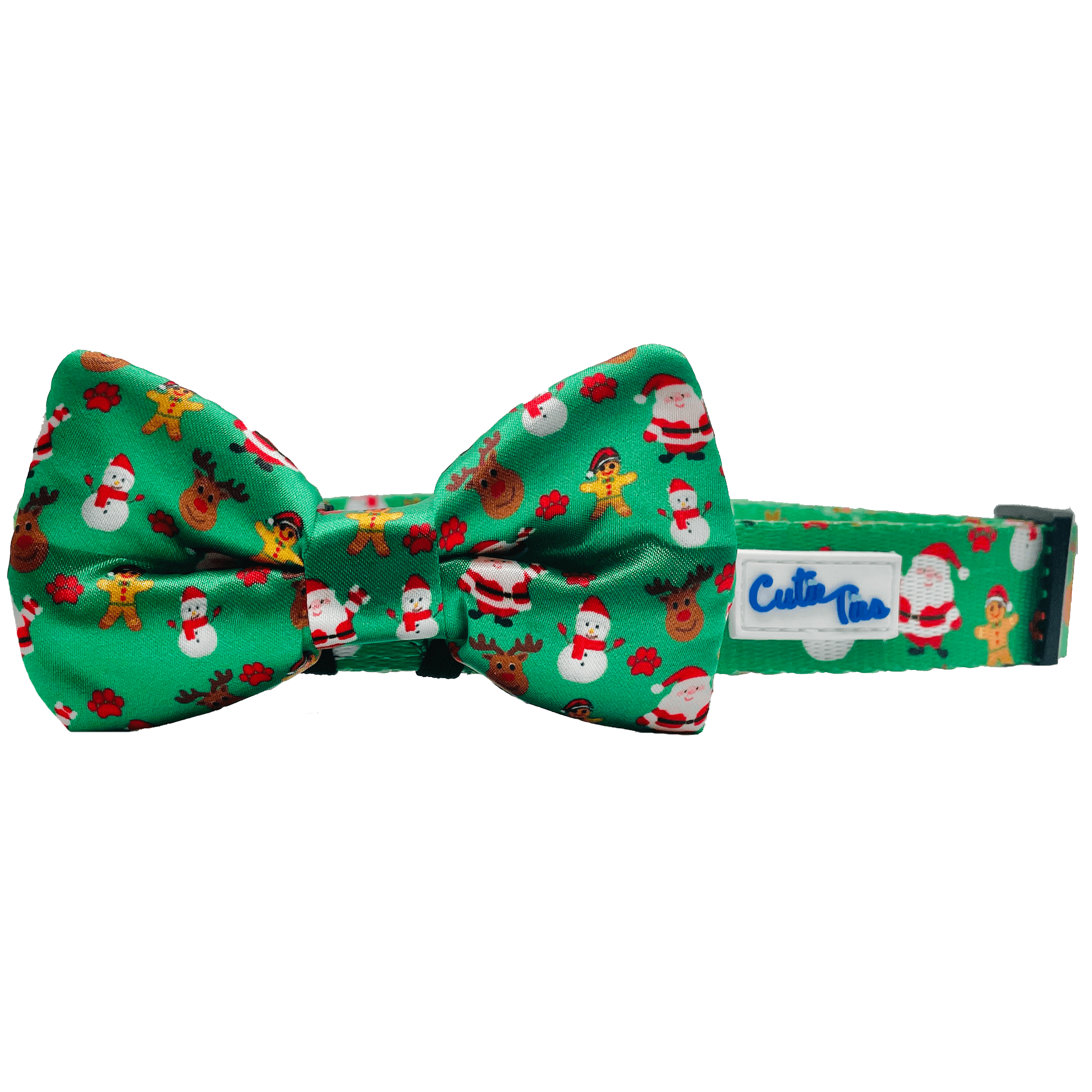 Christmas Festive Green Holiday Dog Collar - VirtuousWares:Global