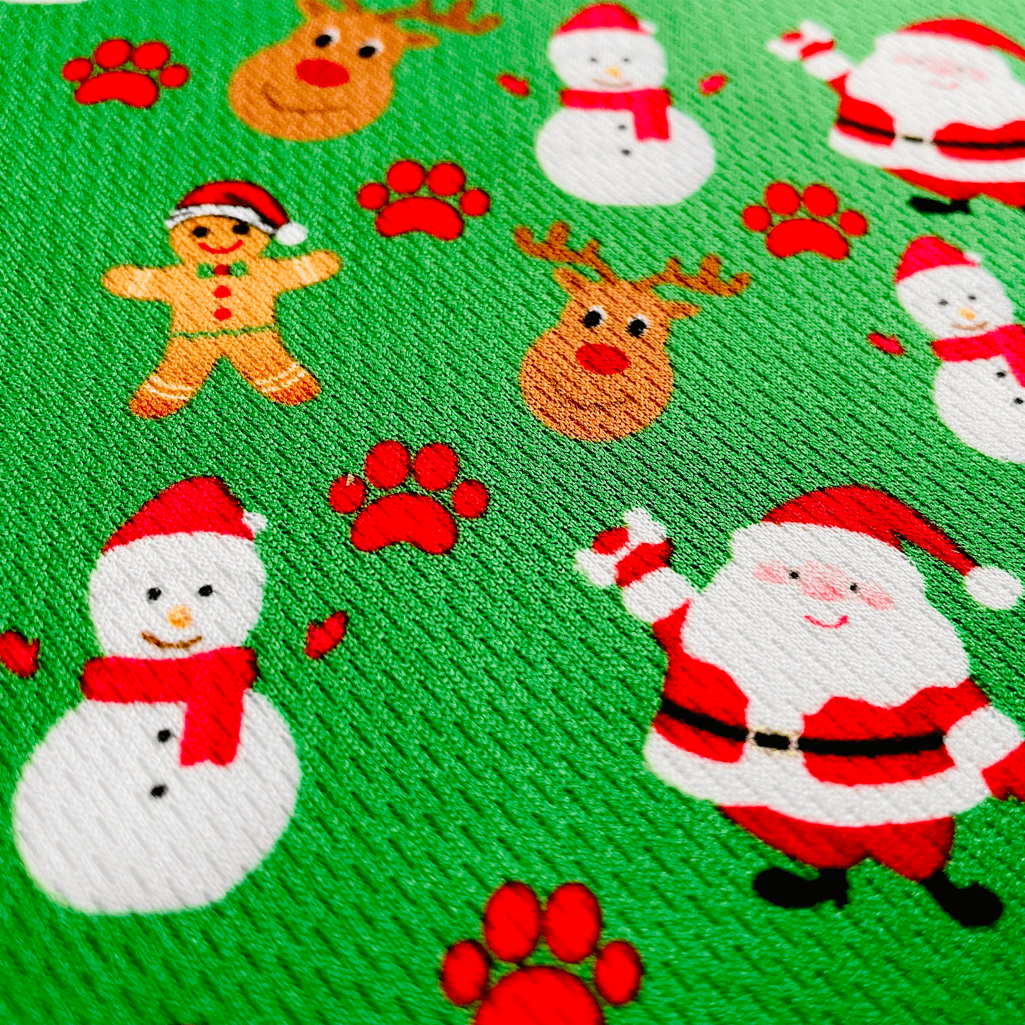 Christmas Festive Green Holiday Tie On Dog Bandana - VirtuousWares:Global