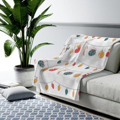 Christmas Lights Plush Blanket Throw - VirtuousWares:Global