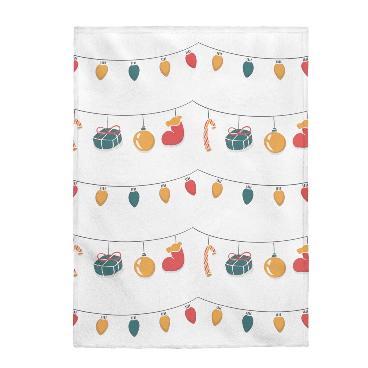 Christmas Lights Plush Blanket Throw - VirtuousWares:Global