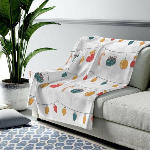 Christmas Lights Plush Blanket Throw - VirtuousWares:Global