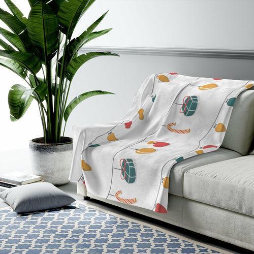 Christmas Lights Plush Blanket Throw - VirtuousWares:Global