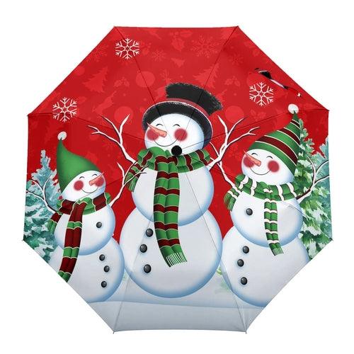 Christmas Santa Gift Automatic Umbrella for Rain and Sun Male Women - VirtuousWares:Global