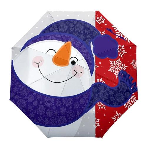 Christmas Santa Gift Automatic Umbrella for Rain and Sun Male Women - VirtuousWares:Global