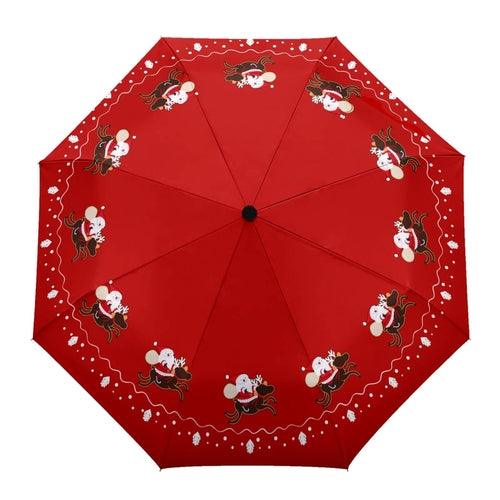 Christmas Santa Gift Automatic Umbrella for Rain and Sun Male Women - VirtuousWares:Global