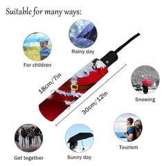 Christmas Santa Gift Automatic Umbrella for Rain and Sun Male Women - VirtuousWares:Global