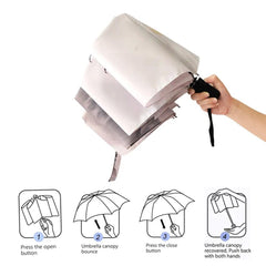 Christmas Santa Gift Automatic Umbrella for Rain and Sun Male Women - VirtuousWares:Global