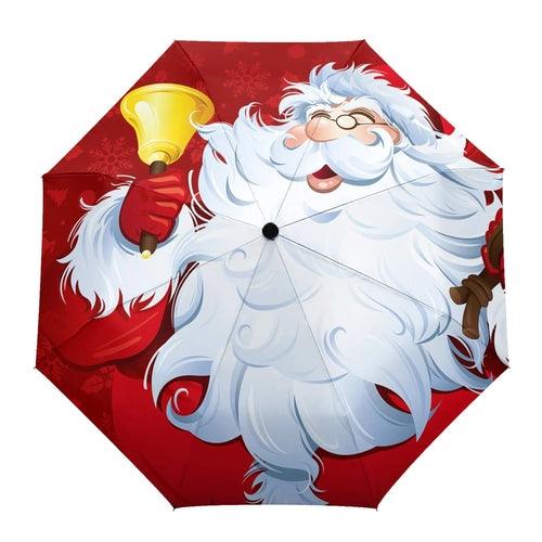 Christmas Santa Gift Automatic Umbrella for Rain and Sun Male Women - VirtuousWares:Global