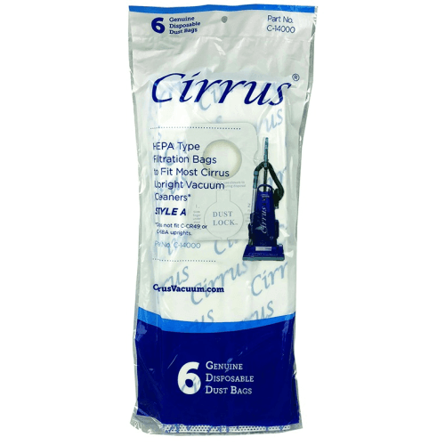 Cirrus Paper Bag, Style A HEPA Type CR99 6Pk - VirtuousWares:Global