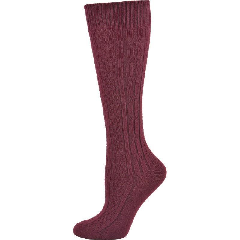 Classic Cable Knit Acrylic Knee High Socks 3 Pair Pack - VirtuousWares:Global