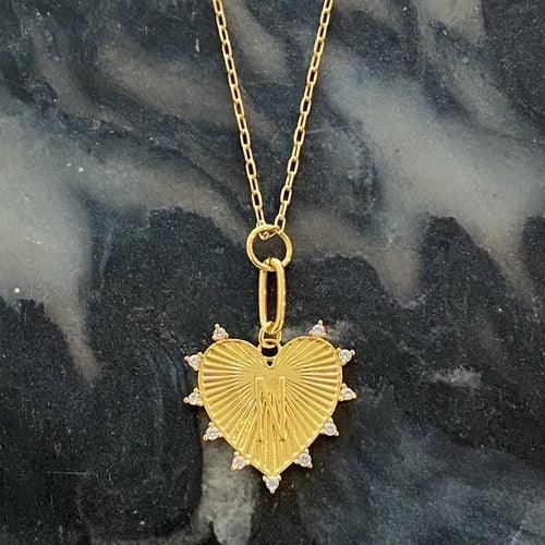 Clip Hanging Initial Heart Necklace - VirtuousWares:Global