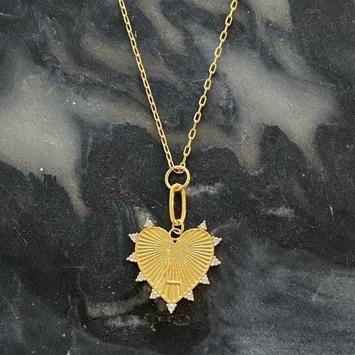 Clip Hanging Initial Heart Necklace - VirtuousWares:Global