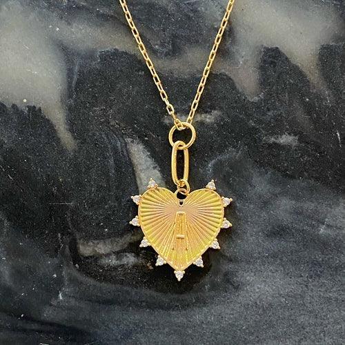 Clip Hanging Initial Heart Necklace - VirtuousWares:Global