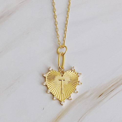 Clip Hanging Initial Heart Necklace - VirtuousWares:Global