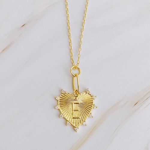 Clip Hanging Initial Heart Necklace - VirtuousWares:Global